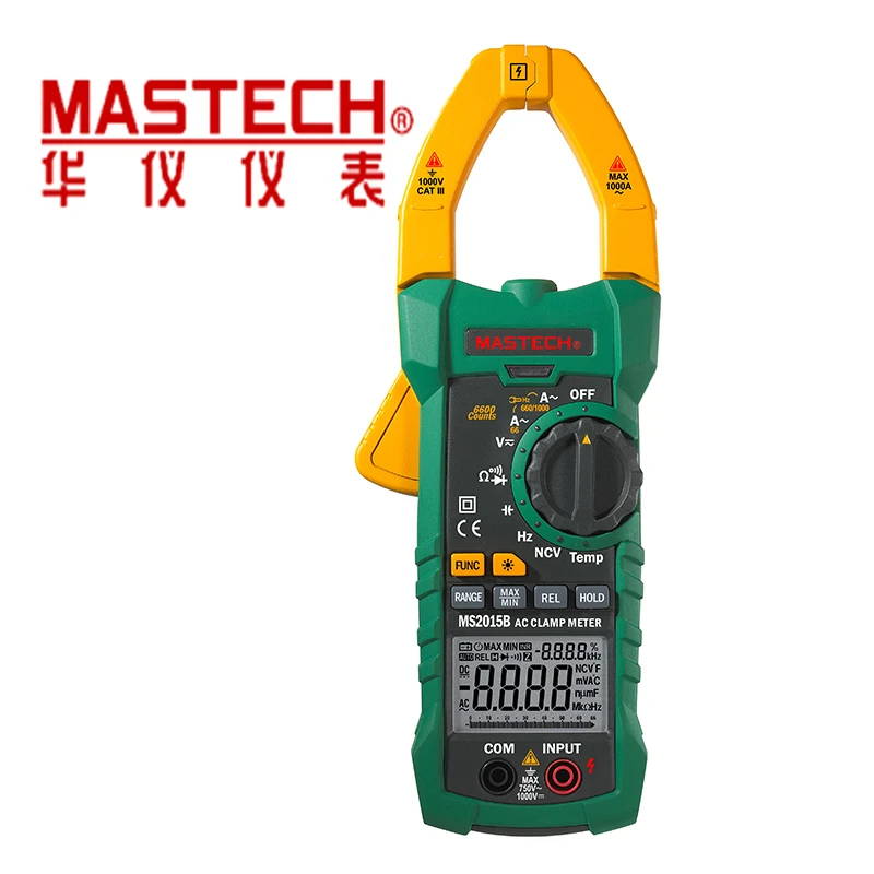 

MS2015B Digital Clamp multi-function digital Multimeter 6000 Counts AC/DC Tester True RMS temperature measurement