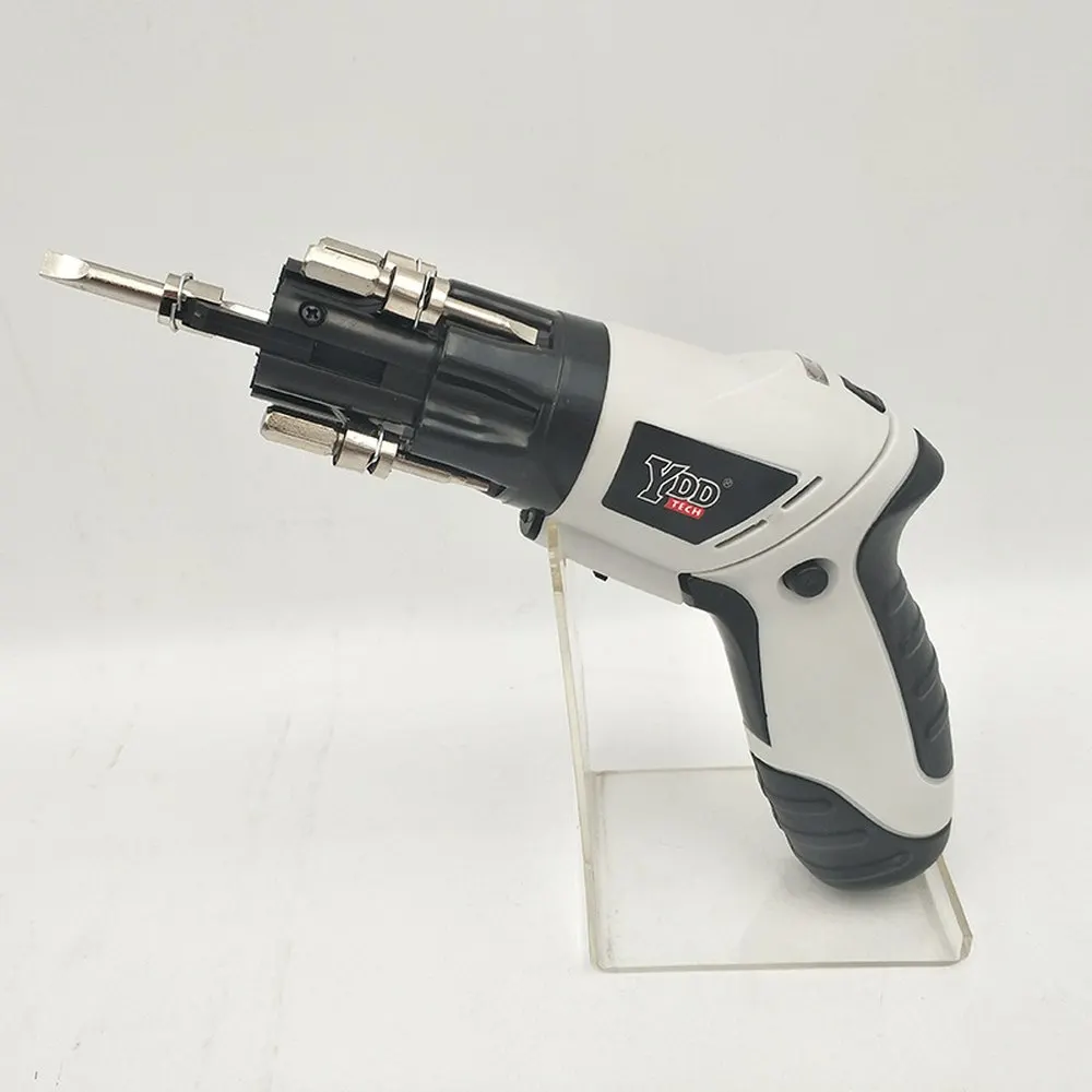 

Electric Cordless Screwdriver 3.6V Rechargeable Kit 6 in 1 Built-in Bits Mini Rotary Screw Driver US/EU Plug with Work Light