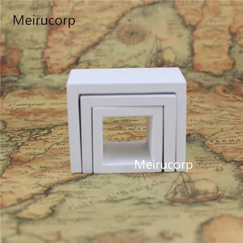 

1/12 scale dolls house miniature furniture white Combination stool