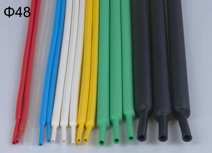 

1M 48mm Dia High Temperature Black Soft Flexible Cable Sleeve Insulation Heat Silicone Rubber Shrinkable Tubing Shrinking Tube