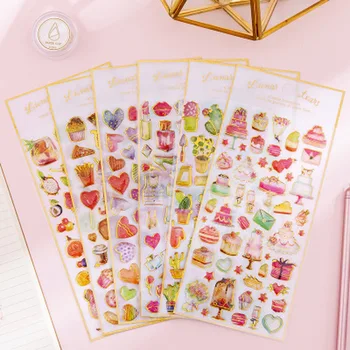 

1pcs Cute Stickers Stationery Art Supplies Stickers Scrapbooking Paper Diary Sticker Kawaii Cartoon Sticker School Supplies