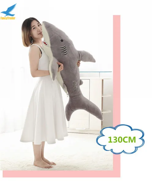 Fancytrader 71'' Huge Soft Shark Plush Toys Giant Stuffed Bite Sharks Kids Play Doll Lover Gift 2 Colors 3 Sizes 180cm (14)