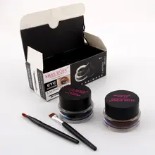 Составляют Водонепроницаемый набор косметики Eye Liner Крем Best продавец 2 в 1 Кофе+ черный гель Подводка для глаз