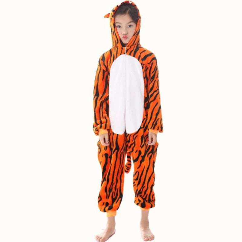 Kigurumi Детская Пижама Фланелевая для мальчиков и девочек|Комбинезоны-пижамы| |