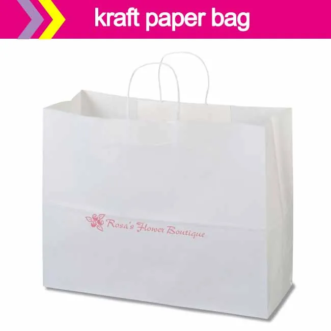 

Twisted Handle Paper customized Bags Colored Glossy White package Bags commission