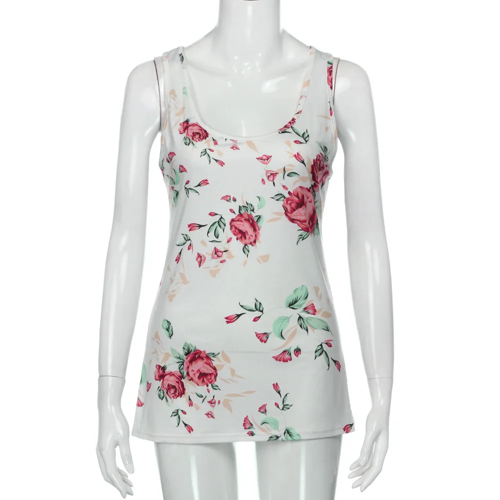 

Crop Top Women Vest Sexy Tank Fashion Slim Camis Sleeveless Flower Printed Camisole Blouse Casual Fitness Vests Streetwear -30