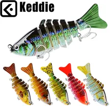 1PC New Swimbait Fishing bait 7 Sections Fishing Lure 10cm-4″/0.55oz-15.5g 6# Good High quality Hook Fishing Sort out