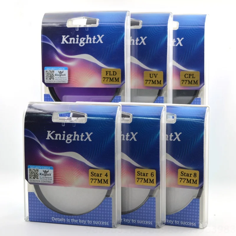 KnightX ND FLD MC UV Star 49 мм 52 мм 55 мм 58 мм 67 мм 72 77 мм цветной фильтр объектива для Canon nikon d3200 550D 600D 650D 1100D D5200 6D