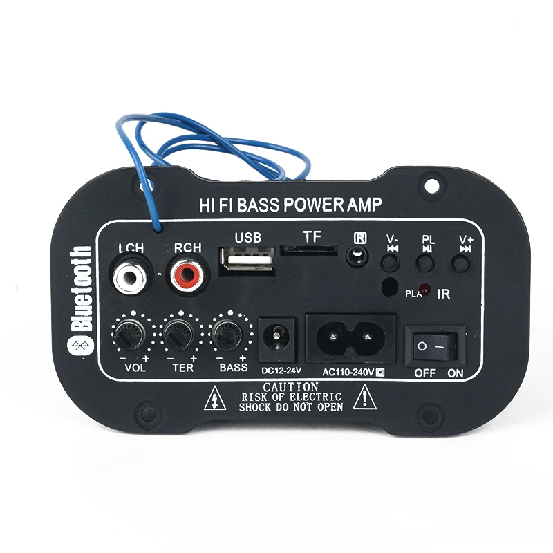 Mayitr 1pc 220V Pro Car Bluetooth Amplifier HiFi Bass Power AMP Stereo Digital Amplifier USB TF Remote for Car Accessories