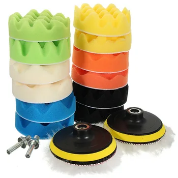 

Car Polishing Hair Removal 3inch Wire Self-adhesive Waxing polishing Sponge Auto Wheel Sponge Buffers Polishing Kit Set