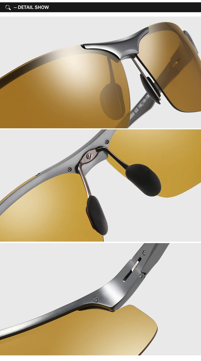 День Ночь фотохромные поляризованные мужские солнцезащитные очки для водителей женские анти-УФ мужские безопасные очки для вождения рыбалки UV400 Солнцезащитные очки