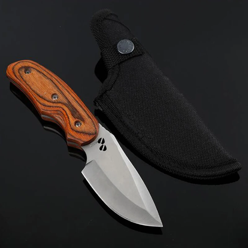 Купить Фиксированным лезвием Ножи оболочка Нержавеющая nbsp;сталь 7Cr17Mov 58HRC твердость фиксированным лезвием кемпинг Охотничьи ножи