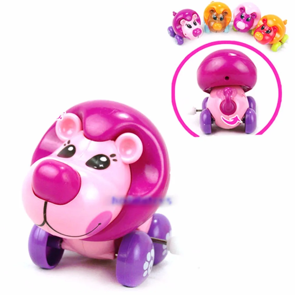 3Pcs/Lot Lovely Lion Cartoon Animal Wind Up Clockwork Design Toys Kids