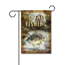 На заказ Bluegill Рыбалка сад флаг 30*45 см 12x18 дюймов двухсторонний из полиэстера баннер без древка украшения дома открытый