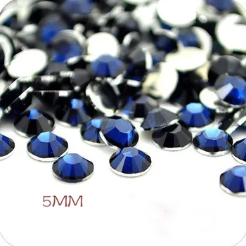 

Sell like hot cakes 5mm 10000pcs Deep blue FlatBack Resin Drill Rhinestones DIY MobilePhone Nail Art Stick 00405029