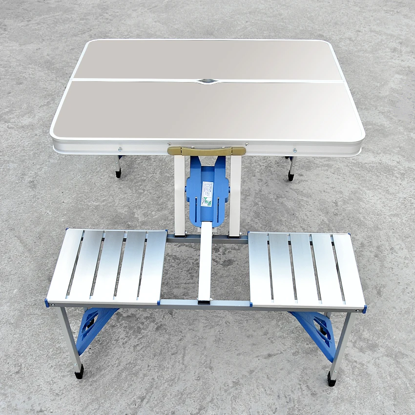 

Multifunction Durable Portable Outdoor Barbecue BBQ Camping Aluminum Alloy Folding Table Outdoor Picnic Dining Table Desk Stool