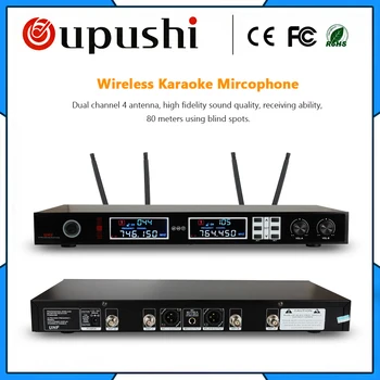 オンライン OUPUSHI HU386 ダイナミックコードレス襟 Fm マイクワイヤレス歌マイク