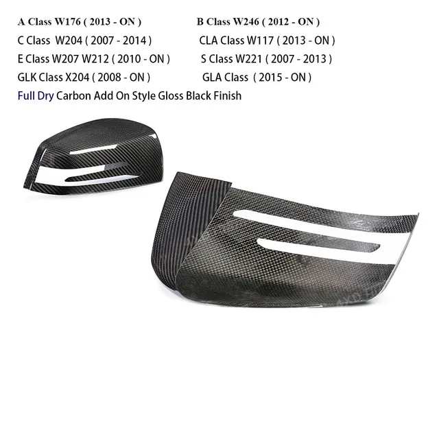 Автомобильные аксессуары из углеродного волокна зеркало заднего вида крышка для Mercedes CLS W218 W246 CLA W117 W204 W212 W176 зеркало крышка 2007-2013 - Цвет: Stickup style