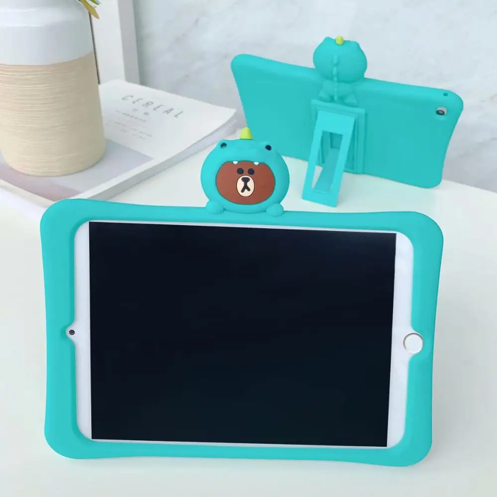 Ударопрочный силиконовый стенд симпатичный чехол для IPad 9,7 Pro 9,7 10,5 11 Air 1 2 чехол для IPad 2/3/4 5 6 IPad Mini 1/2/3/4/5