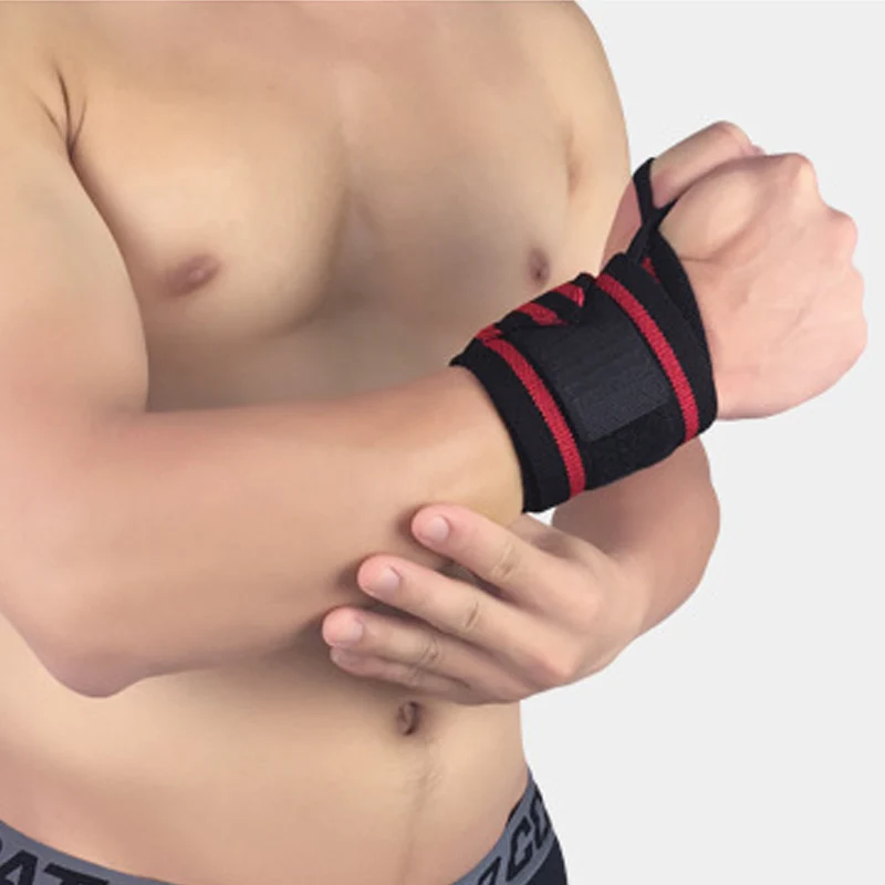 

2 pieces Adjustable Wristband Elastic Wrist Wraps Bandages for Weightlifting Powerlifting Breathable Wrist Support 8 colors
