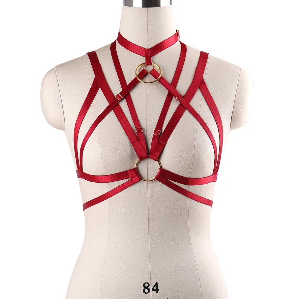 Женский бюстгальтер в стиле Харадзюку|harness cage bra|body cageharness |