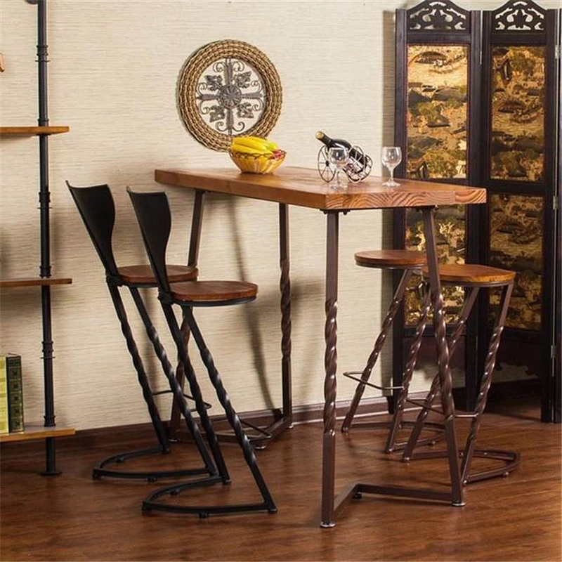 Скандинавский барный стул современный минималистичный барный стул из кованого железа, передний стол, высокий стул, чайный магазин, Электрический ветряной стул
