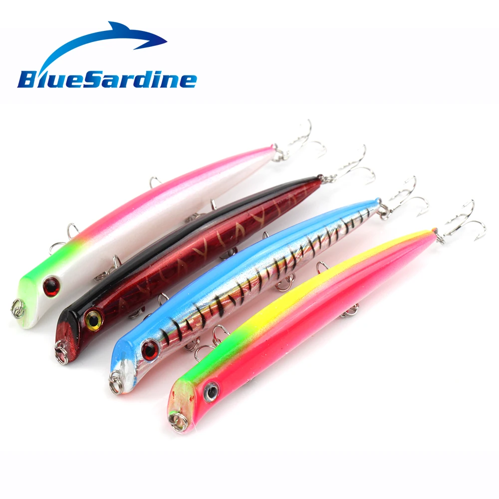 Рыболовная приманка Поппер BlueSardine 4 шт. 15 г 13 см жесткие приманки с 3 крючками