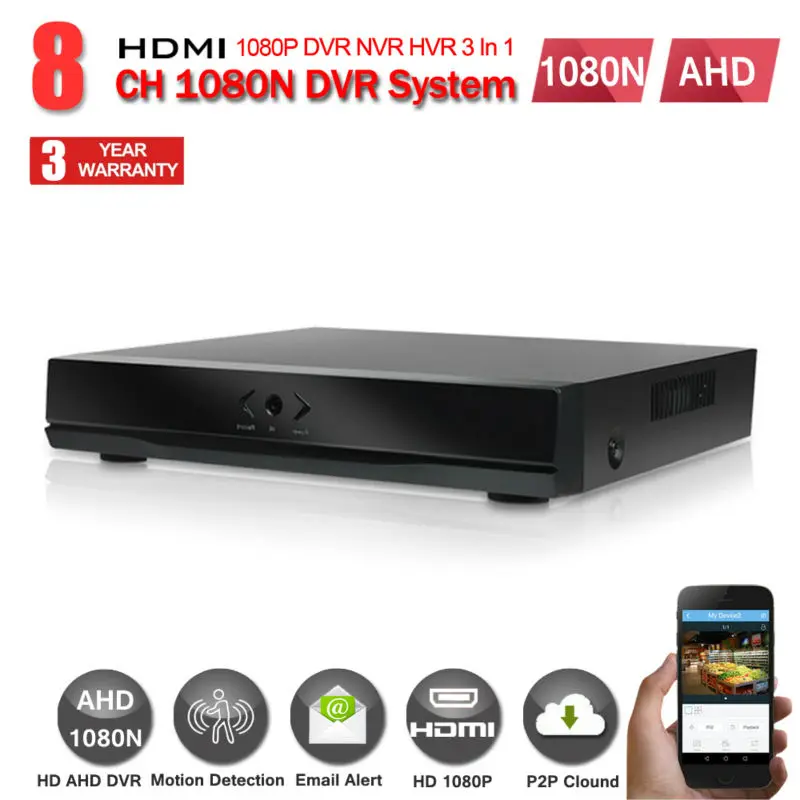 Видеорегистратор 8 каналов 720P 1080P HDMI NVR HVR|channel|channel home |