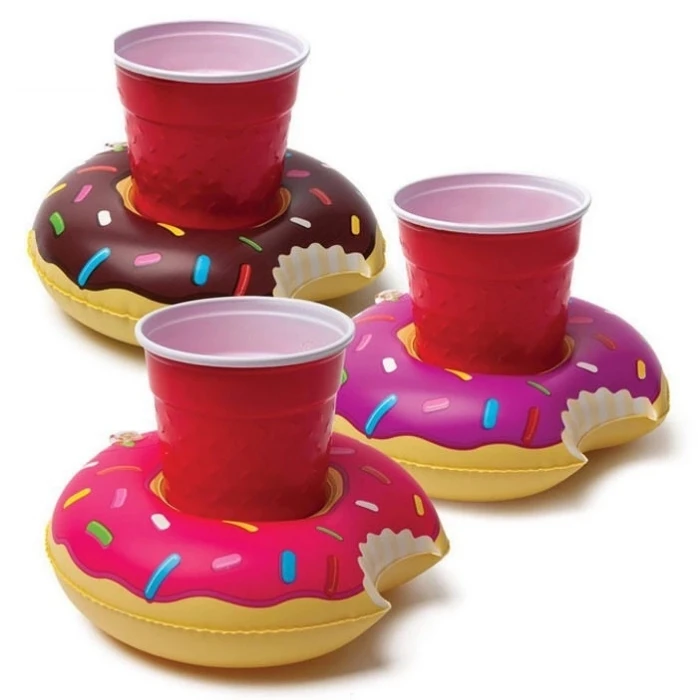 Единорог надувной фламинго пить пиво держатель летний бассейн вечерние поплавок аксессуары дети взрослые игрушки для ванной пончик