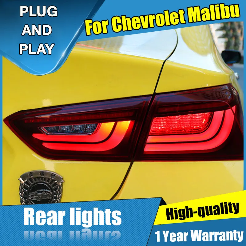 Excellent Car Styling LED Tail Lamp for Chevrolet Malibu Tail Lights 14-18 for Malibu Rear Light DRL+Turn Signal+Brake+Reverse LED light 1