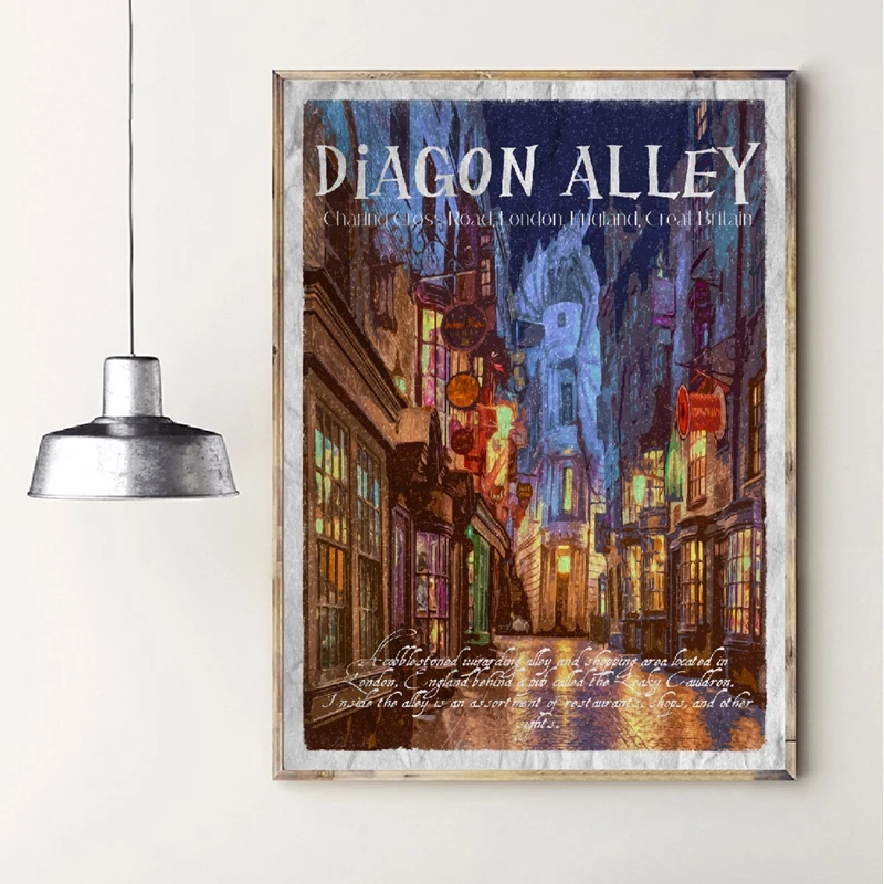 Harry Potter Places Travel Posters Canvas Print Kids Room Decor