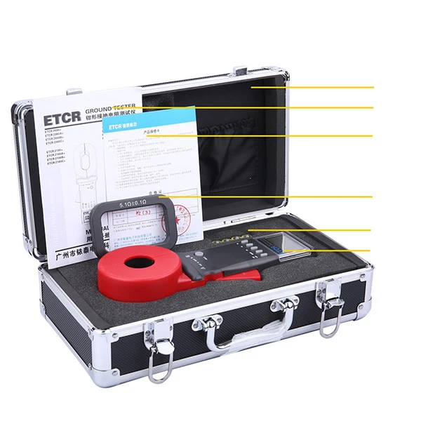 

Digital Ground Resistance Tester Clamp Meter Loop Resistance Test Device with Engliah Manual