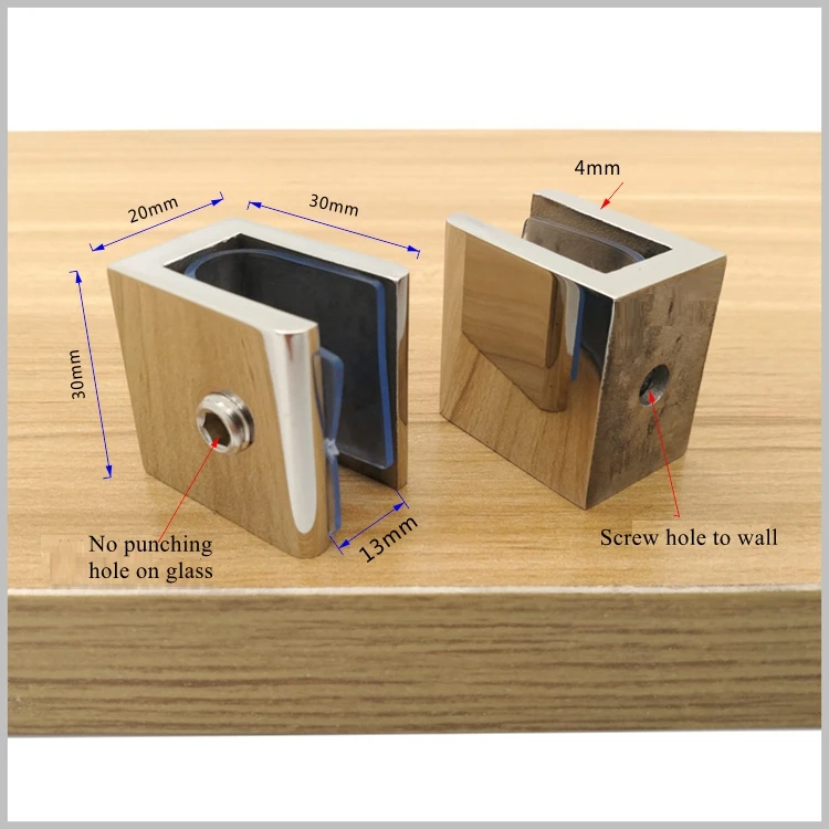 304 стеклянный зажим для душа из нержавеющей стали, настенный зажим, крепление для пробивания, фиксация, держатель для стекла, стеклянный зажим