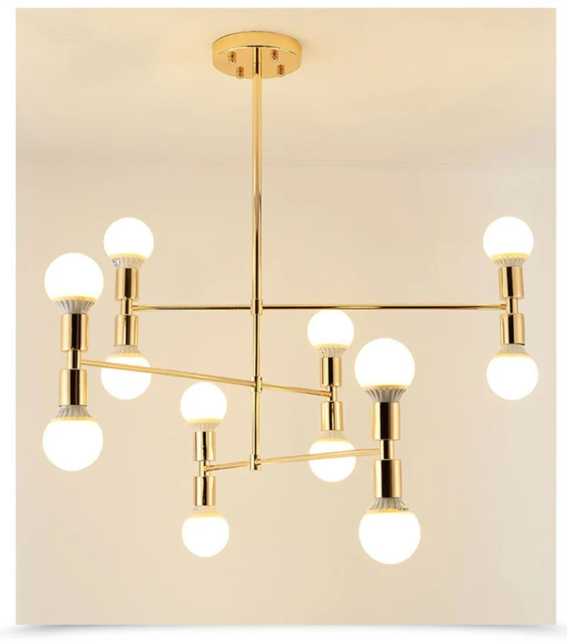 Nordic Creative Linear Line Chandelier Lamp Simple Fashion LED Hanging Light for Living Room Bedroom Coffee Shop Foyer Lighting (5)