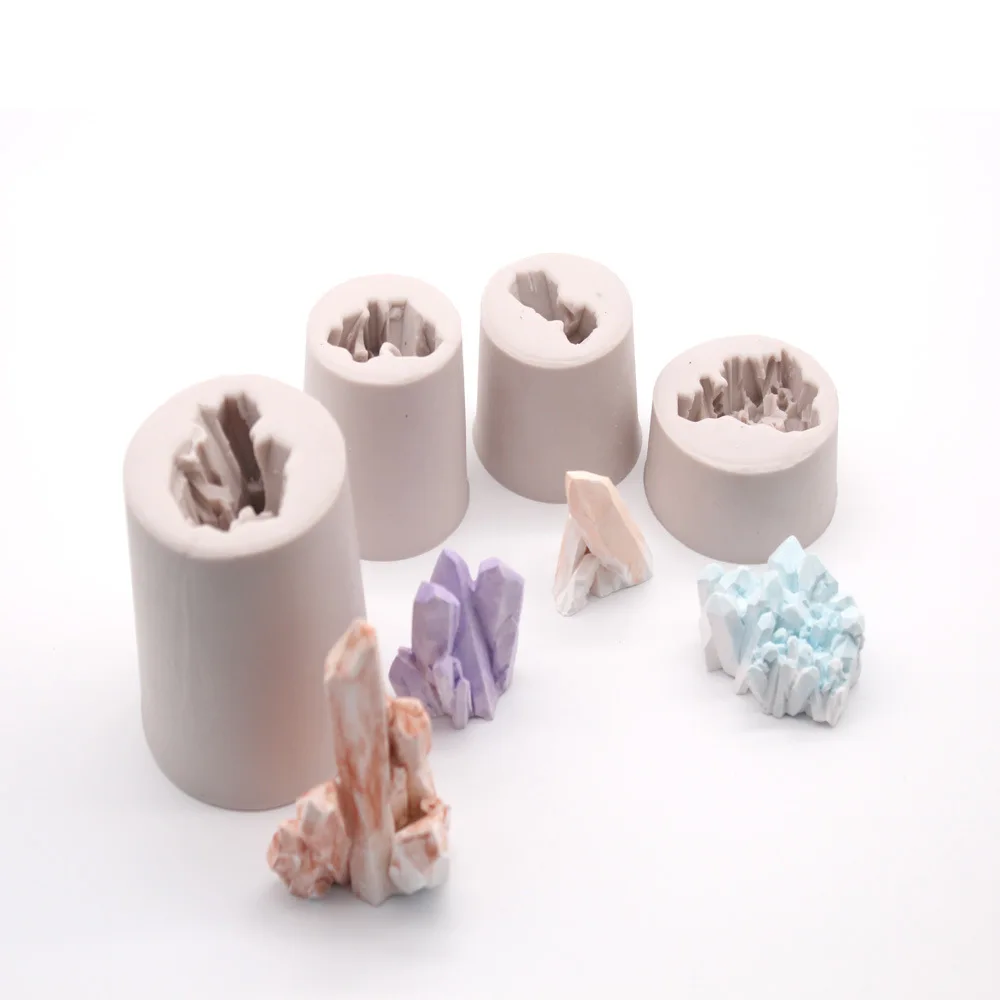 

2019 New 3D Fondant Cake Silicone Mold Sugar Crystal Column Ice Snow Icicle Iceberg Mold DIY Chocolate Cake Biscuit Cookie Mold