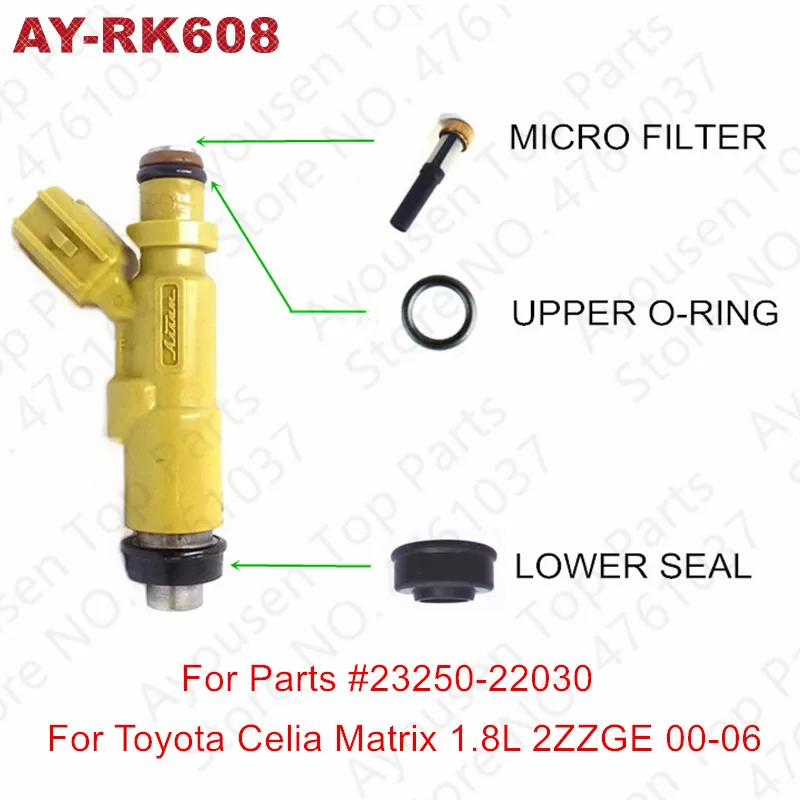 

Free Shipping 4sets Fuel Injector Repair Kits For Toyota Celia Matrix 1.8L Engine 2ZZGE 00-06 Parts#23250 22020 23250 22060