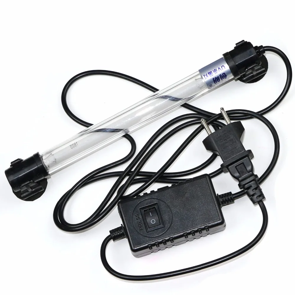Comprar Lámpara ultrovioleta sumergible esterilizadora UV de 7 W 11 W, purificación de agua iluminación UVC impermeable para acuario estanque de peces de Coral