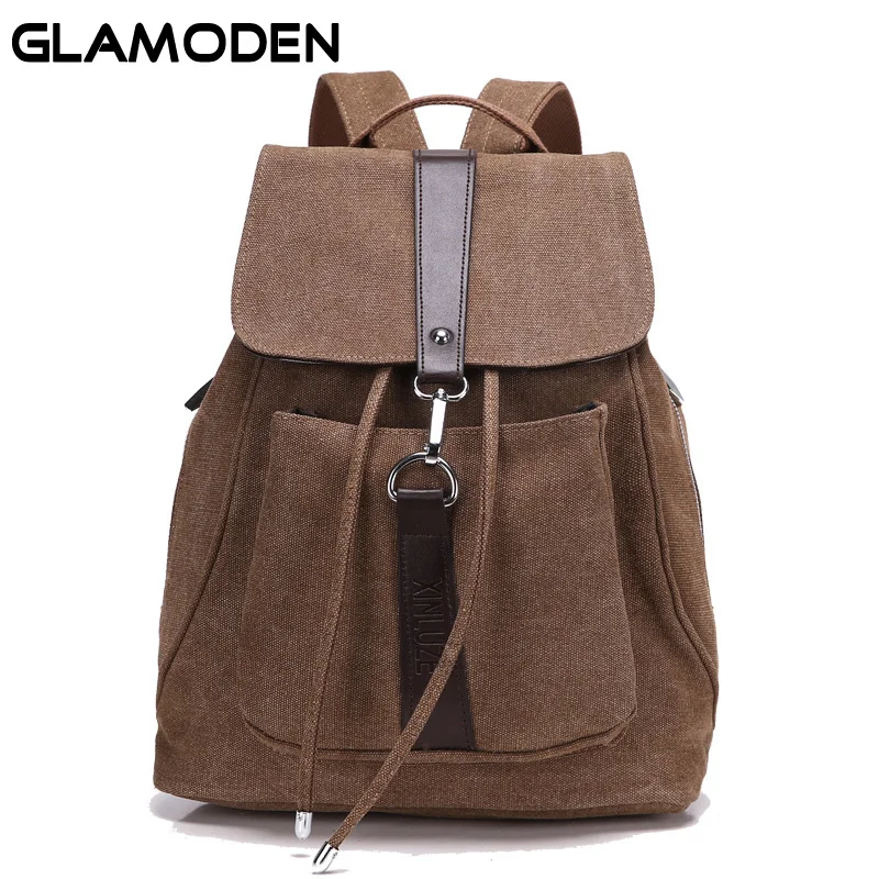 

New 2017 Summer Fashion Women's Bagpack Canvas School Backpack for Girls Vintage Rucksack Large School Bags for Teenagers