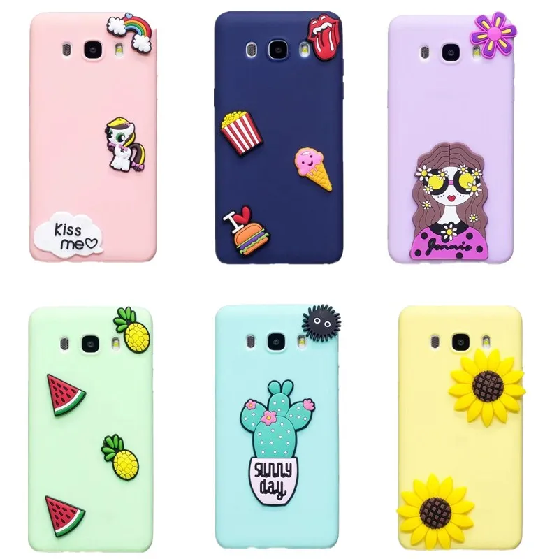 

Luxury Candy Color 3D Cute Cartoon Watermelon Cactus Soft silicone Case for Samsung Galaxy A3 A5 A7 J5 J7 Prime 2016 2017 case