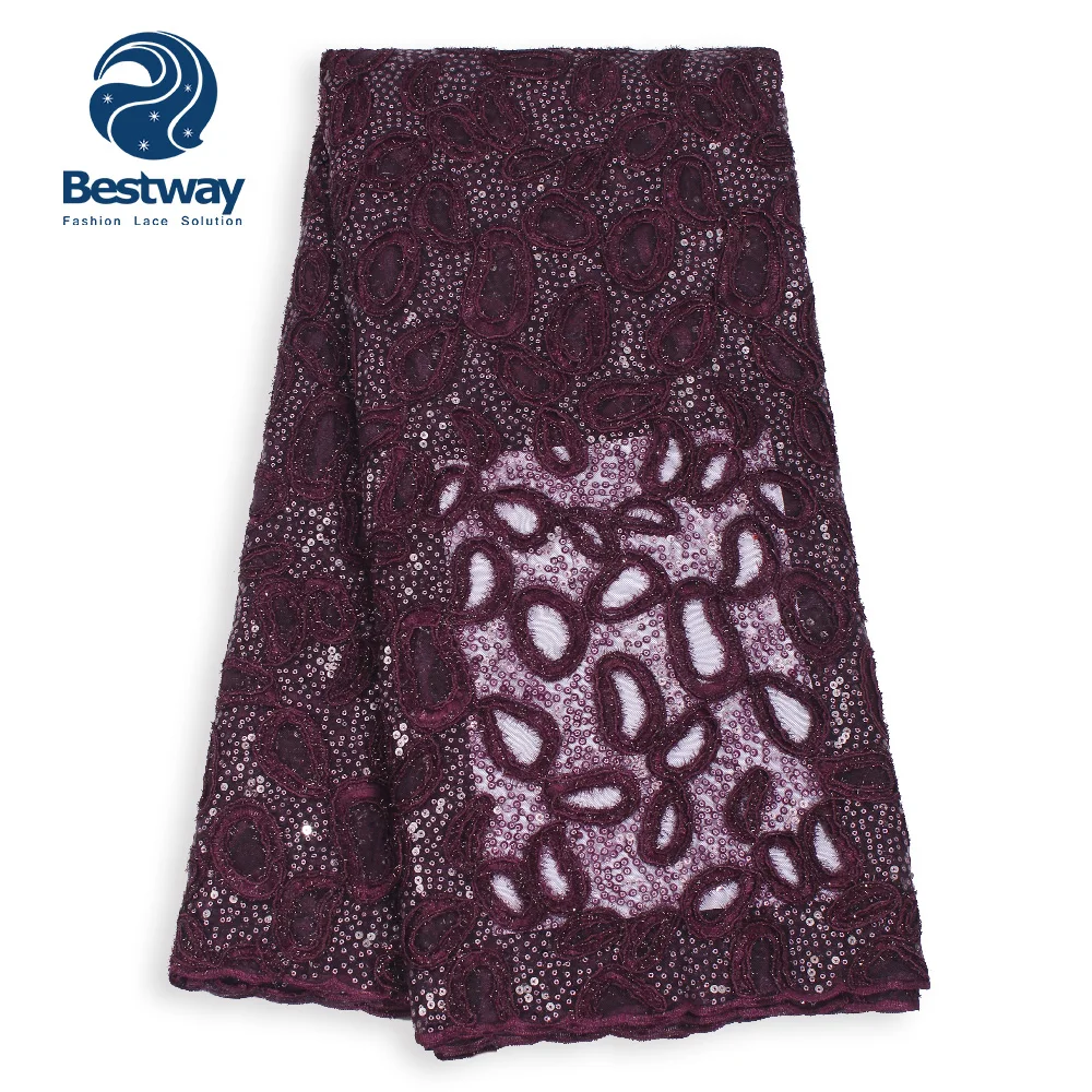 Bestway блестит Блестящий Кружевной Тюль Французская ткань сетка вышивка молочный шелк Сетка кружевная ткань Высокое качество кружевная ткань