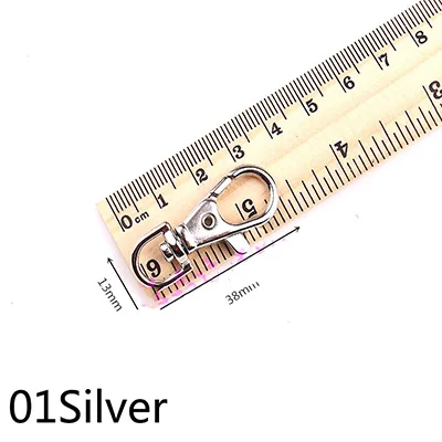 Meetee 20/50 шт 13-25 мм Металлические пряжки ремень для сумки на ремне с пряжкой защелкой для брелка для ключей, сделай сам, ювелирное изделие аппаратных аксессуаров кулон BF098 - Цвет: 01Silver