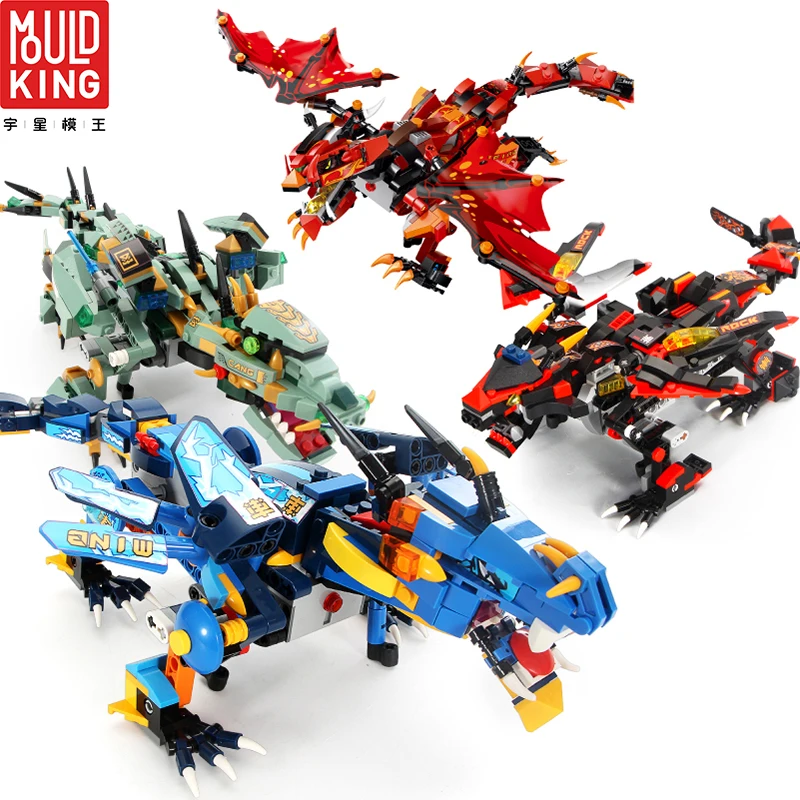 

MOULD KING RC Anime Action Figure Remote Control Legoing Ninjago Mech Dragon Building Blocks Technic Toys Children Gift Bricks