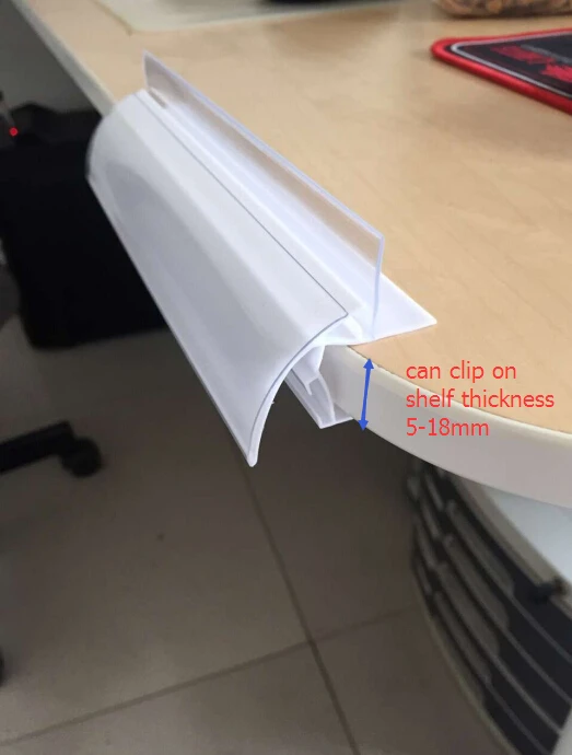 NEW Led wood metal shelf clip label holder strip PVC shelf guardrail