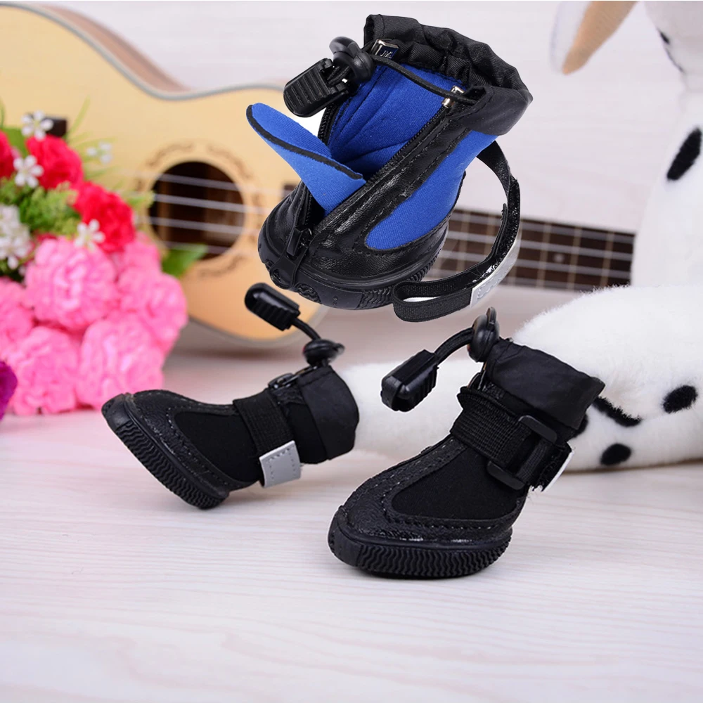 

Waterproof Pet Boot Non-slip Large Dog Shoes Warm Dogs Boots Outdoor Pets Snow Footwear Reflective Strap Shoe for Small-Big Pet