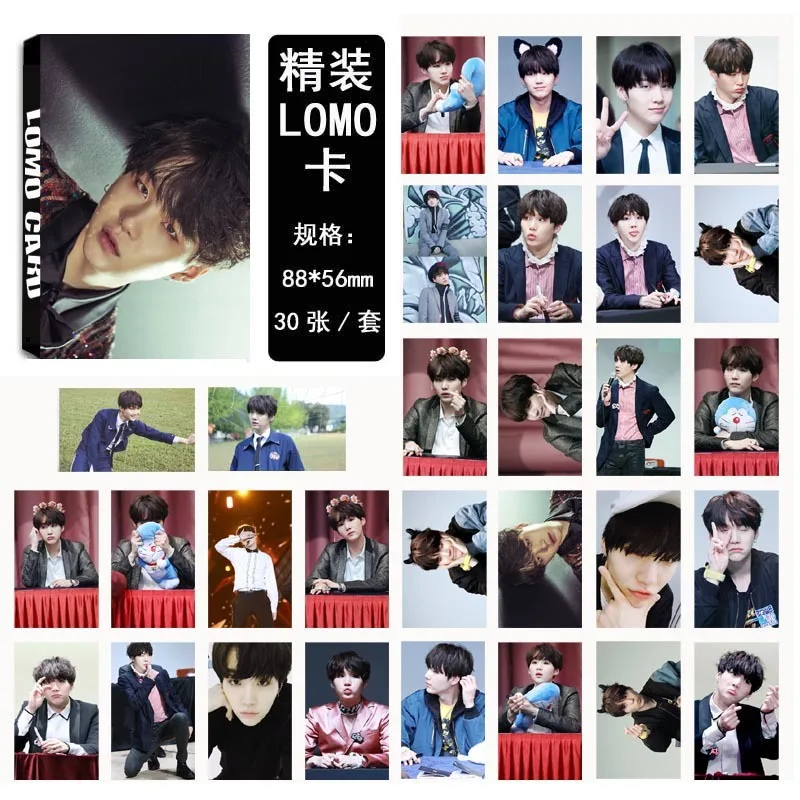

KPOP Bangtan Boys WINGS JUNGKOOK V Album LOMO Cards K-POP New Fashion Self Made Paper Photo Card HD Photocard