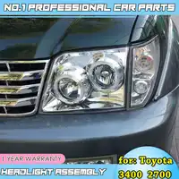Car Styling Case for Toyota Prado 2700 3400 LC90 Headlight LED Headlight DRL Hid Head Lamp Angel Eye Bi Xenon Beam Accessories