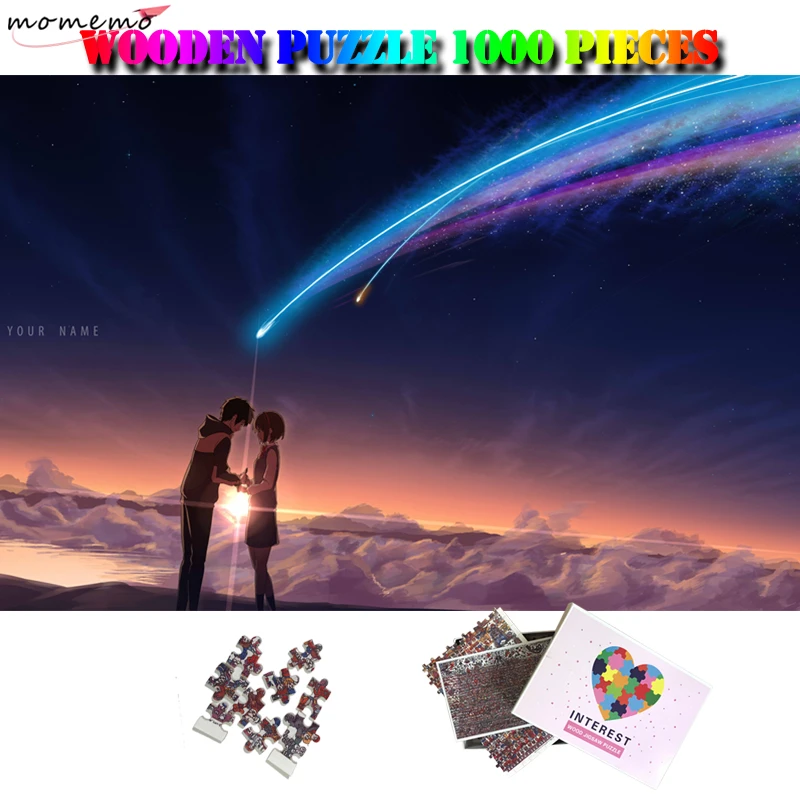 Momemo Your Name Wooden 1000 Pieces Puzzle Adults Anime Cartoon Jigsaw Puzzle High Definition 1000 Piece Wood Puzzles Kids Toys Puzzles Aliexpress