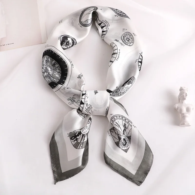 New Square Scarf Women Fashion Silk Scarves and Wrap Ladies Retro Spring Summer Print Office Hair Neck foulard New Square Scarf Women Fashion Silk Scarves and Wrap Ladies Retro Spring Summer Print Office Hair Neck foulard