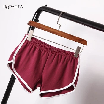 

Summer Women Shorts Elastic Waist Short Pants All-match Loose Solid Soft Cotton Casual Short For Women Femme