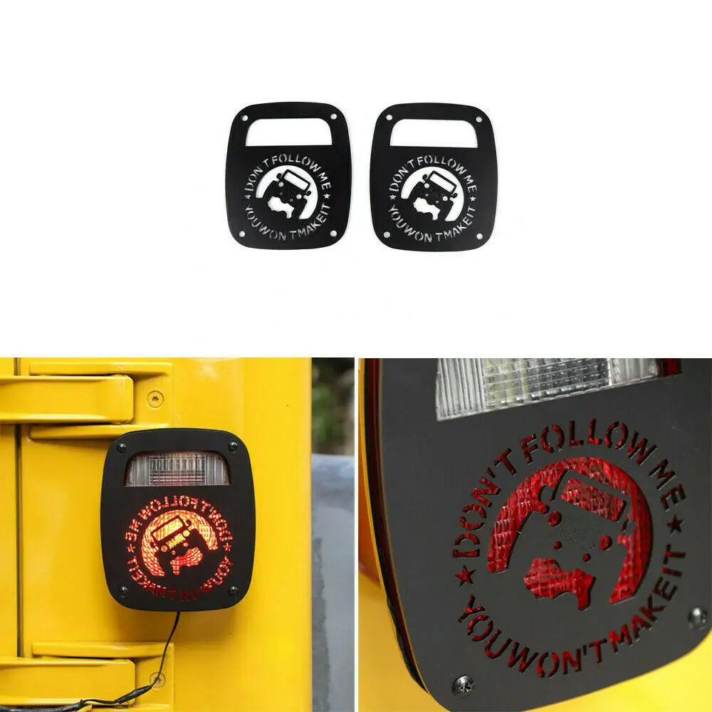 Алюминиевый задний фонарь охранники крышка подходит Jeep Wrangler TJ LJ 1997-2006 аксессуары черный